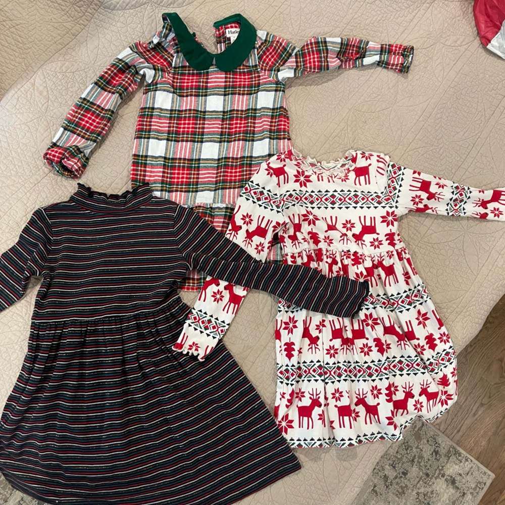 Dress pack! Hanna Andersson Holiday Dresses. Bonus Hatley dress!3 dresses total!